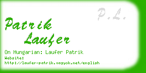 patrik laufer business card